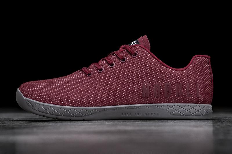 Dark / Red Nobull Cabernet Grey Men's Trainers | CA O1211K